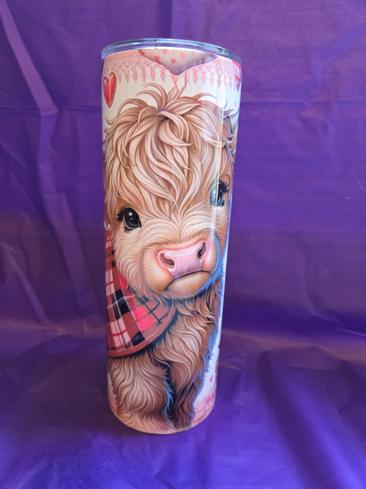 Baby Highland cow 20 oz tumbler